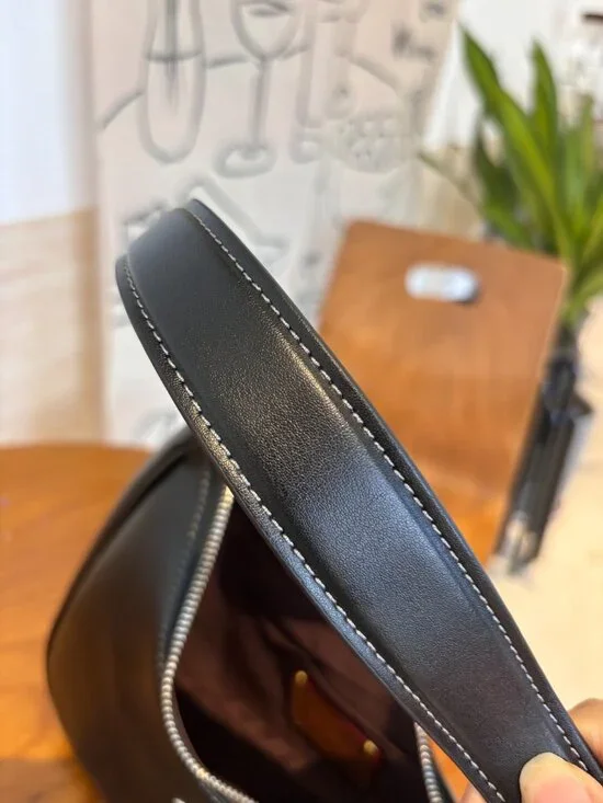 Coach Black Leather Crossbody Bag - Stylish & Spacious - Picture 6 of 7